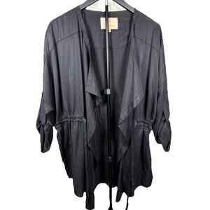 Gibson Latimer Utility Jacket Women’s M Draped Open Front Cinch Waist